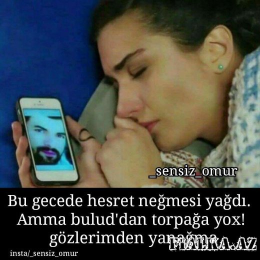 Qarisiq Yazili Sekiller Sensiz Omur Instagram